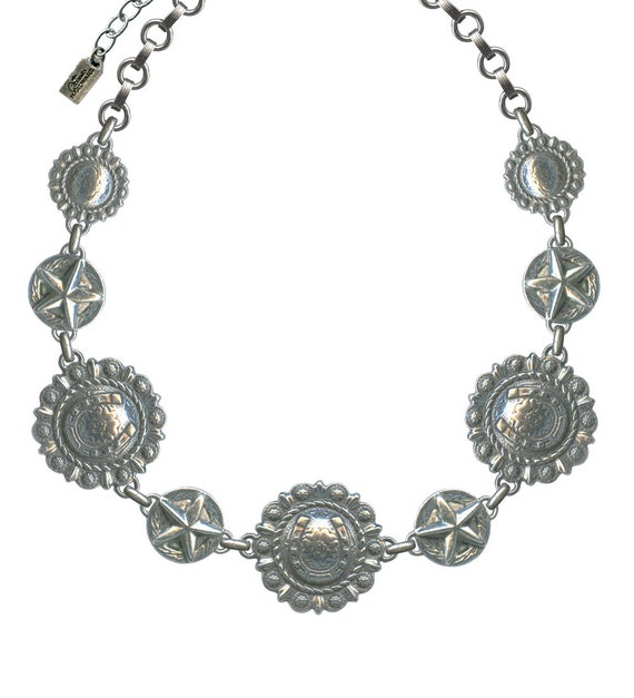 Bohemian Cowgirl Rodeo Necklace-Concho Necklace-Southwest Necklace