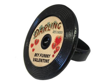 Darling Records Ring | Retro Style Jewelry | Made in USA