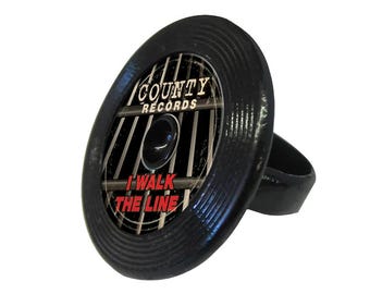 County Record Ring | Retro Statement Jewelry | Made in USA