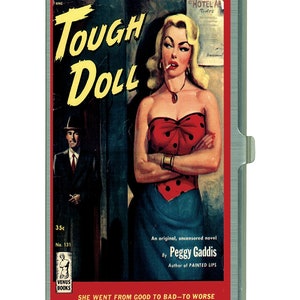 Tough Doll Card Case - Retro Pulp Art Card Case - Retro Style Accessories
