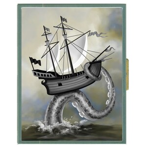 Funda tipo billetera Kraken: protege tus objetos esenciales con un estilo legendario
