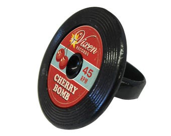 Vixen Record Ring | Retro Style Jewelry | Made in USA