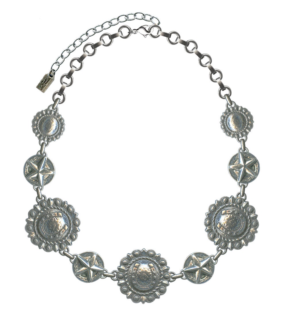 Bohemian Cowgirl Rodeo Necklace-concho Necklace-southwest - Etsy