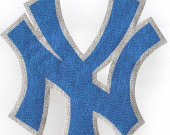 Huge Metallic New York Yankees Iron On Patch