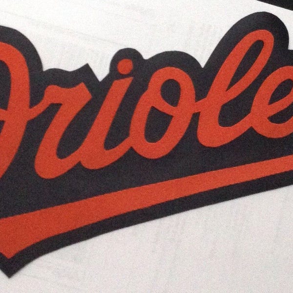 Huge Baltimore Orioles Iron On Patch