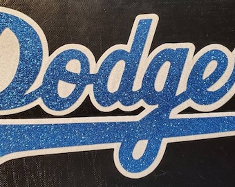 Huge Los Angeles Dodgers Shimmering Iron On Patch