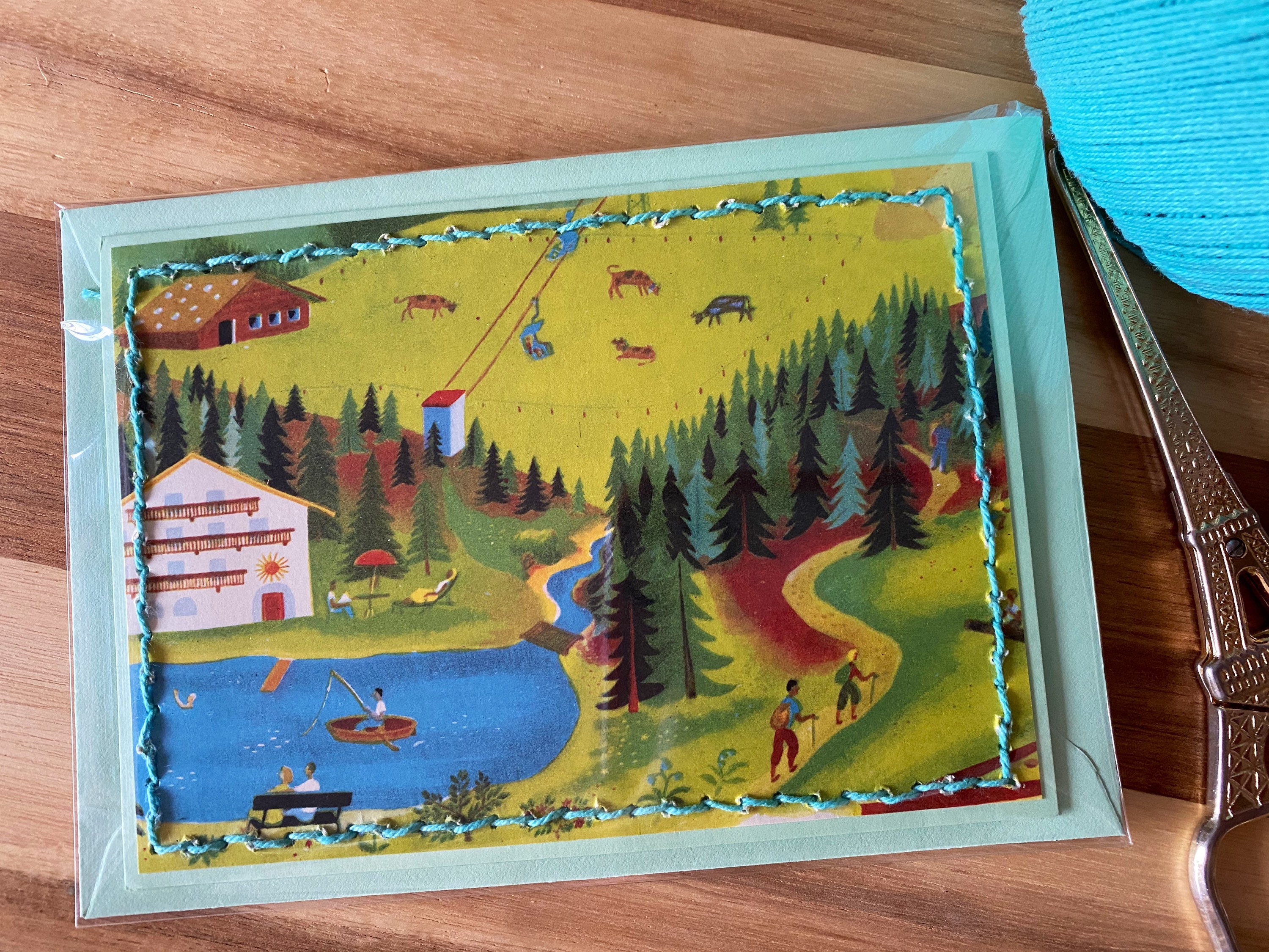 A6 The Great Outdoors Spearmint Green Gift Card Etsy