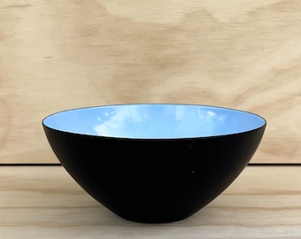 Krenit Denmark Blue Enamel Bowl by Herbert Krenchel