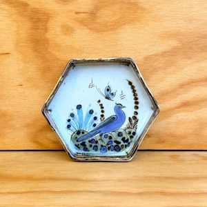 Ken Edwards Hexagonal Ceramic Tray / Dish,  sTonala Mexico