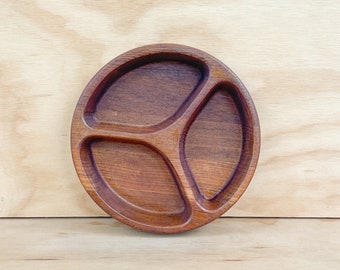 Quistgaard Dansk Teak Wood Hors d'Oeuvres Divided Tray / Bowl