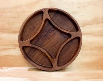 Dansk Teak Wood Hors d'Oeuvres Divided Tray / Bowl, Jens Quistgaard