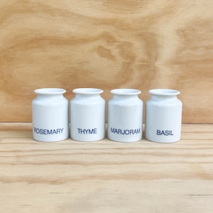 Xform Ole Palsby Ceramic Herb Jars, Made in Denmark