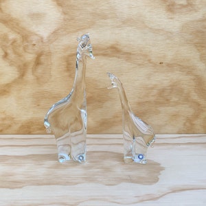 Eneryda Glasbruk - Pair of Glass Giraffes - Made in Sweden