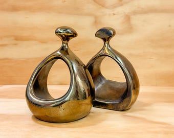 Jenfred Ware Stirrup Brass Bookends by Ben Seibel