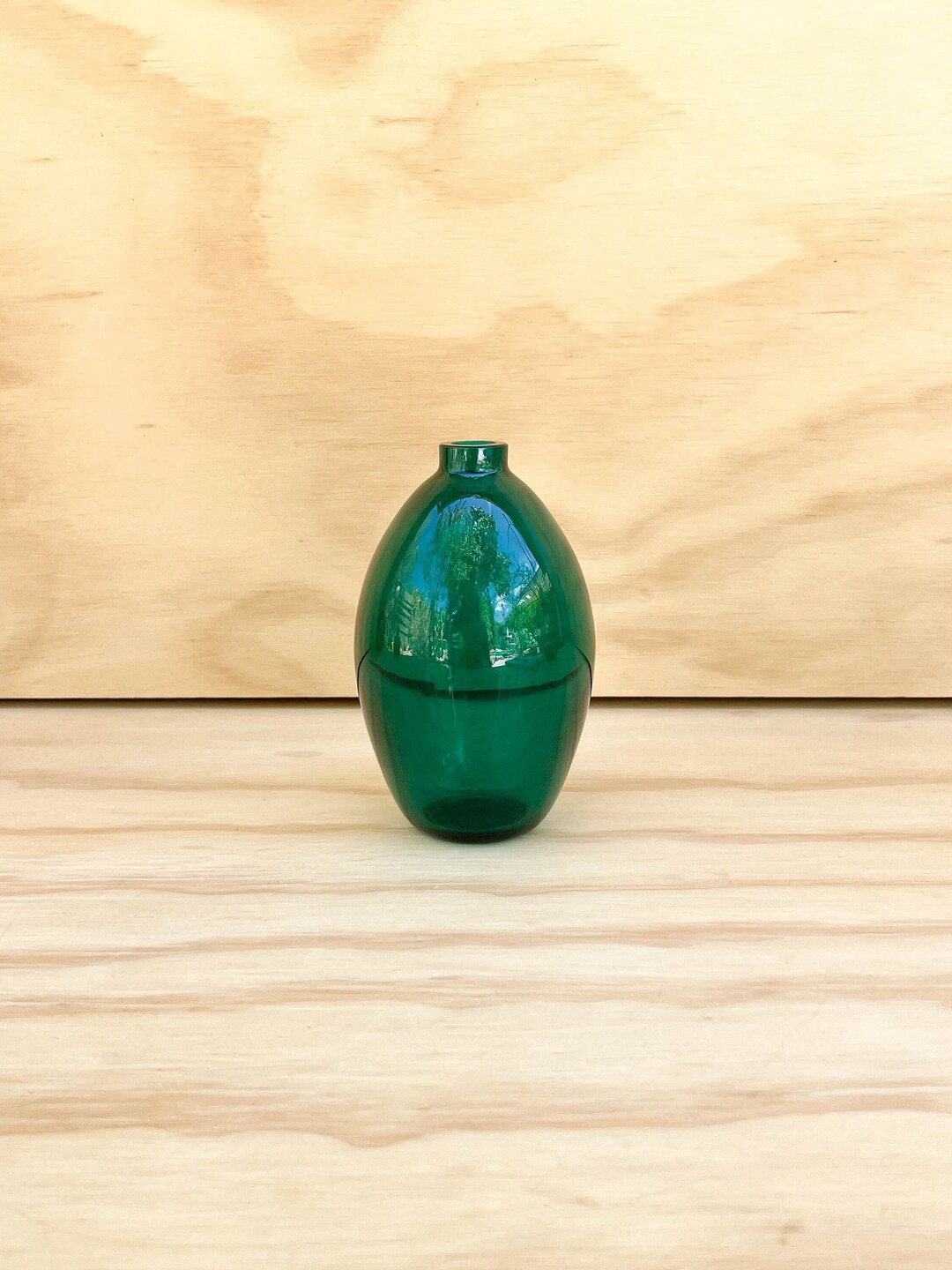 Green Glass Venini Bottle / Vase Signed Etsy