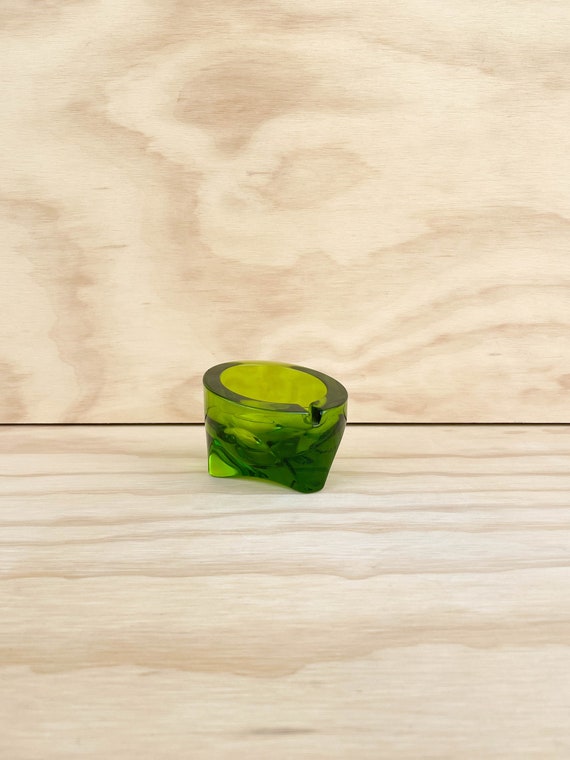 Viking Green Glass Ashtrays / Catch All Etsy