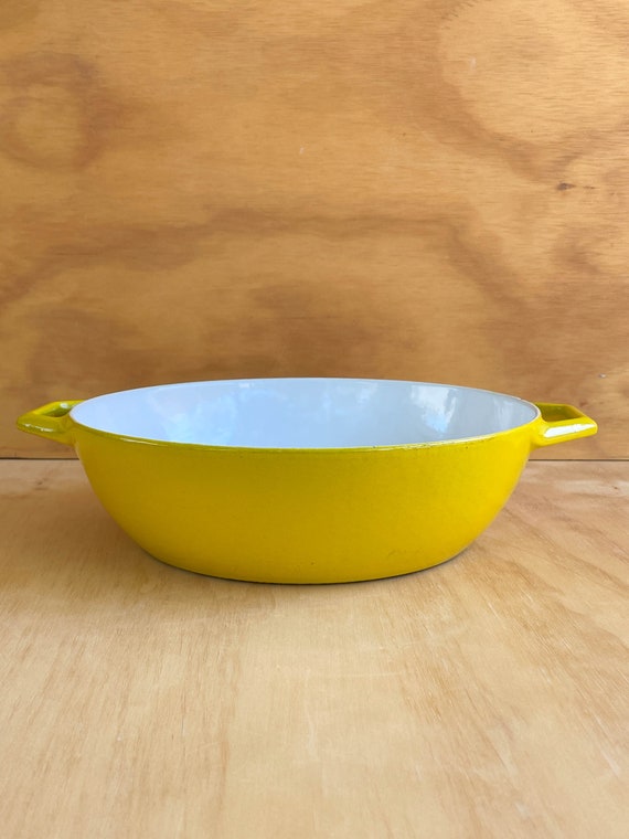 Yellow Enamel Michael Lax Dutch Oven Casserole With Lid by Copco 7 Quart Dutch  Oven Yellow Copco Vintage Copco Casserole With Lid 