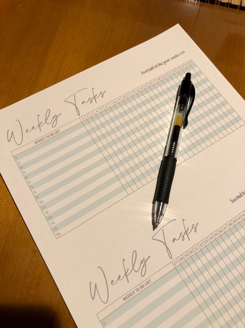 Task For Next Week Weekly Task Tracker Printable Download PDF, Weekly Habits Routine ...