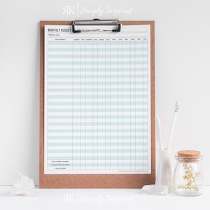 Monthly Budget Planner printable download PDF, finance planner, budget printable personal finance, money management, bill tracker