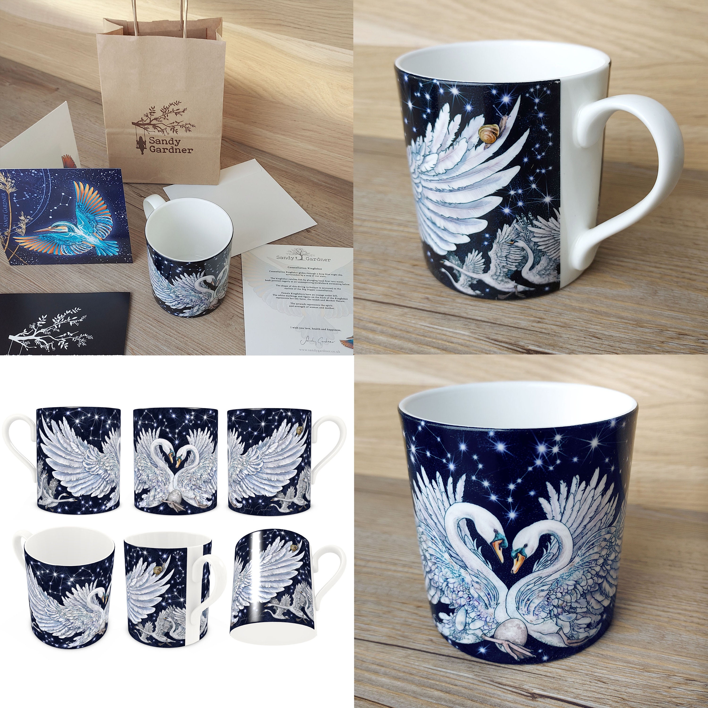 NEW Bone China Mug Gift Set Barn Owl Queen Bumble Bee Mute Etsy