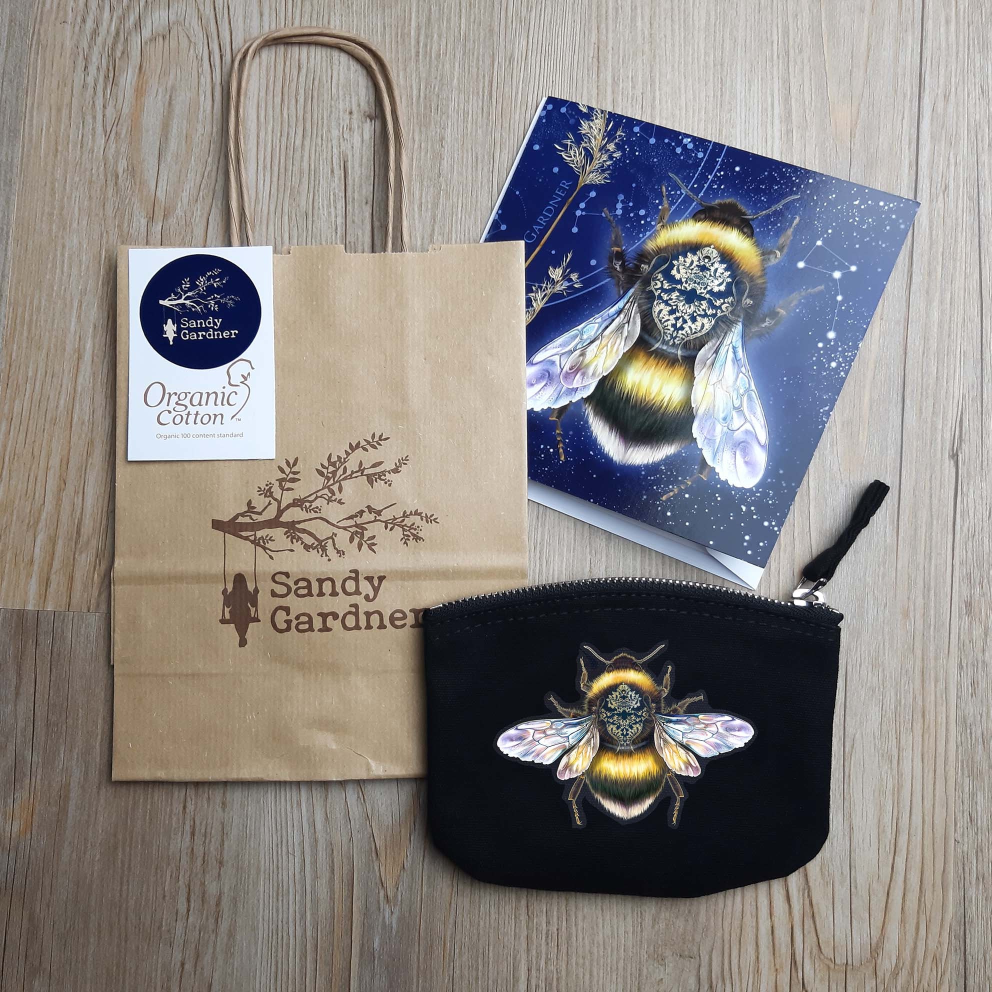 Leather Handbag Honey Bee Purse Elizabeth Scarlett Honey Bee
