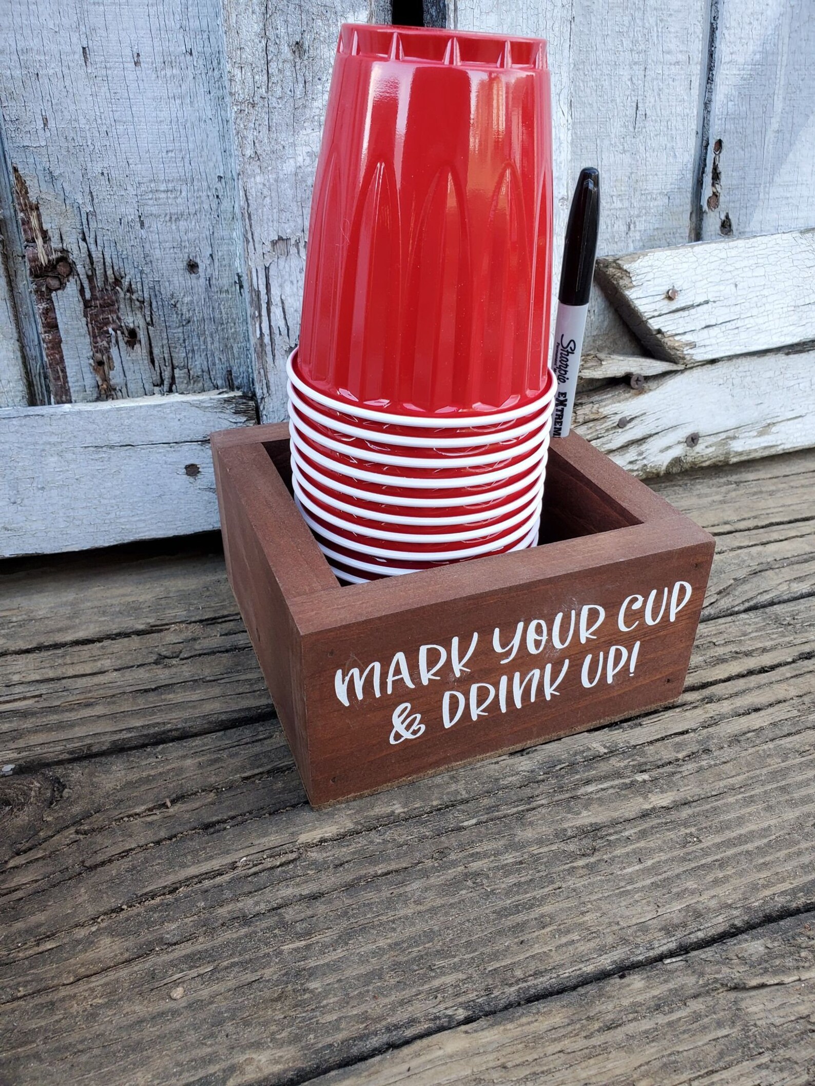 Party Cup Holder Mark Your Cup Box Red Cup Box Cup Etsy