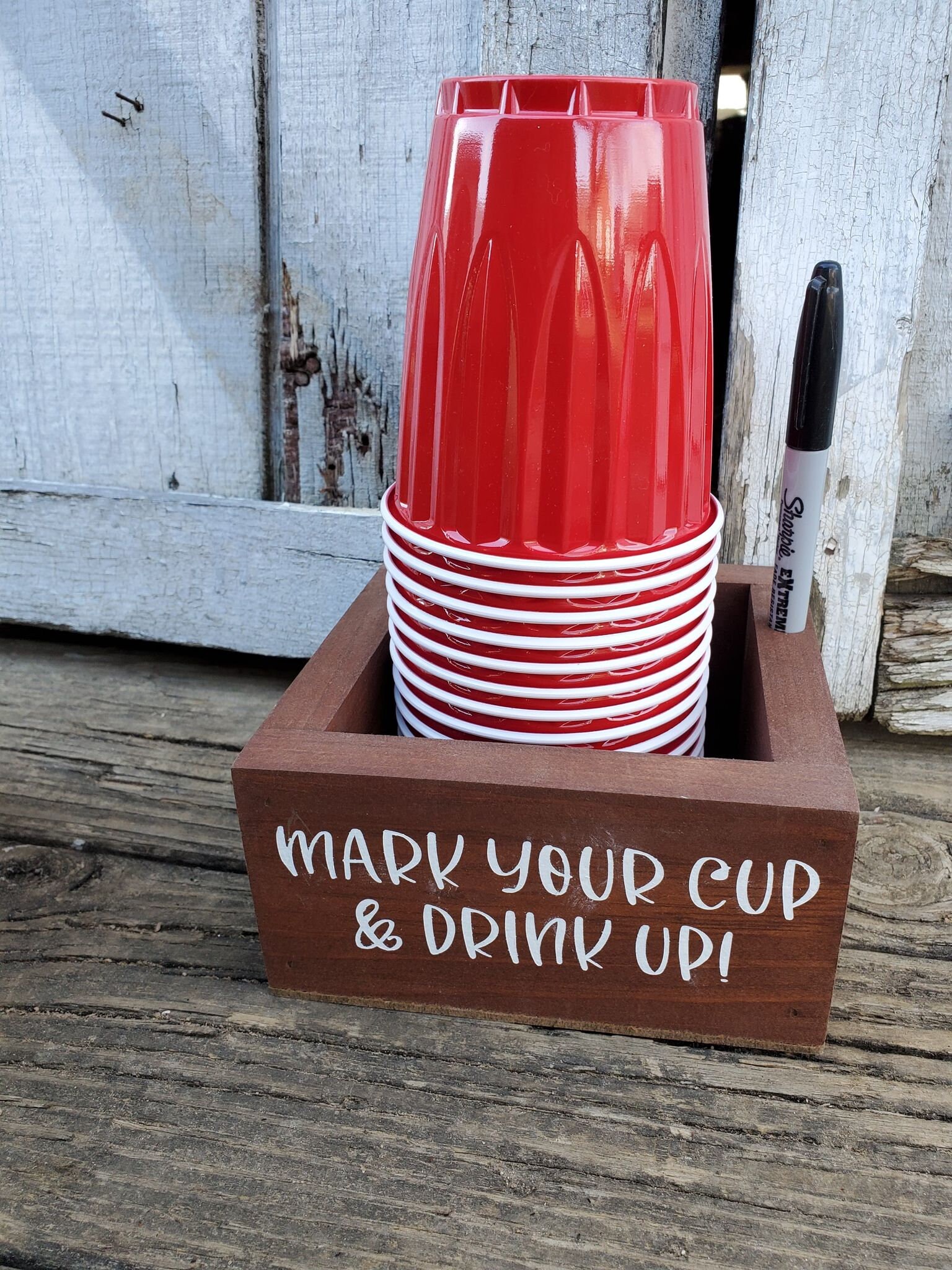Party Cup Holder Mark Your Cup Box Red Cup Box Cup Etsy