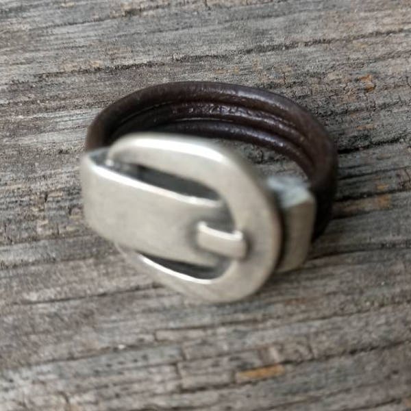 Bijoux femme, bague zamak, bague femme, bague boho, bague cuir pour femme, bague femme, style uno de 50, bague boho, bague faite main