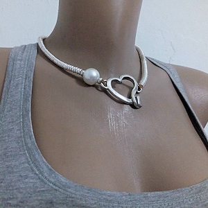 Womens jewelry, necklace Estilos, heart necklace, long necklace  for women,  uno de 50 style necklace