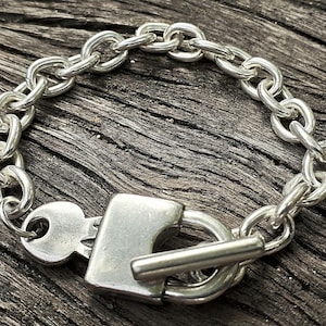 silver bracelet,chain bracelet,silver bracelet,women bracelet,men bracelet,chunky bracelet,unisex bracelet,gift bracelet, uno de 50 Style