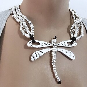 Gioielli da donna, gioielli da donna, collana in zama, collana in pelle, collana boho, collana a farfalla per donna