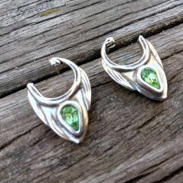 Uno de 50 style, Women jewelry, swarovski earrings, hoops earrings , silver earrings , woman crystal earrings, green crystal earrings