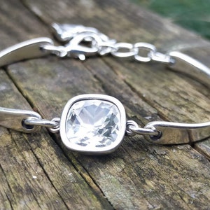 Silberarmband, Kettenarmband, Kristallarmband, Damen Armband Swarovski, Uno de 50 Style, Kristallarmband, Statement Geschenk Armband
