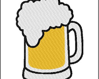 Sequin Orange Beer Mug Drink Iron On Embroidered Applique Patch Root Beer