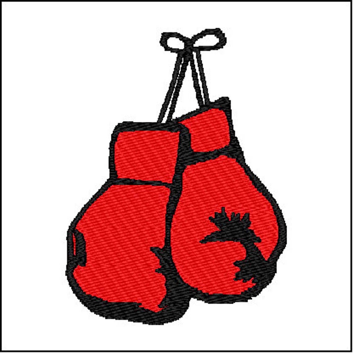 Boxing Glove Mitt Embroidery Design Etsy