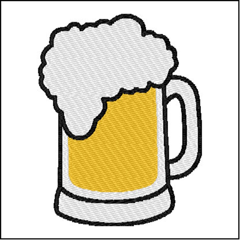 Beer Mug Embroidery Design Etsy