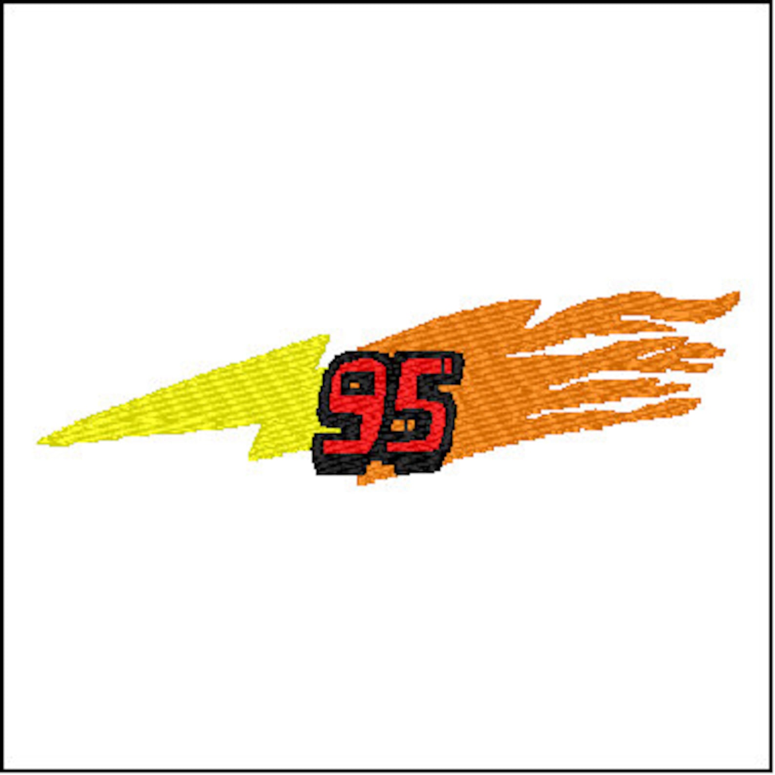 Cars Lightning Mcqueen 95 Bolt Embroidery Design | Etsy