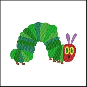 Caterpillar Embroidery Design Instant Download