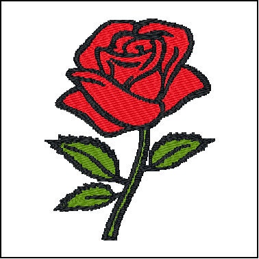 Rose Embroidery Design | Etsy