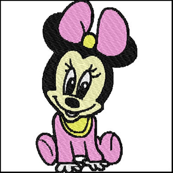 Baby Minnie Mouse Embroidery Design Etsy