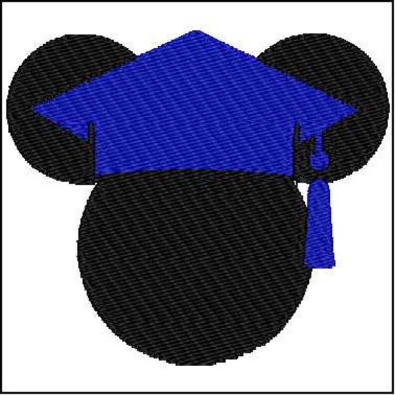 Mickey Mouse Graduation Embroidery Design Etsy