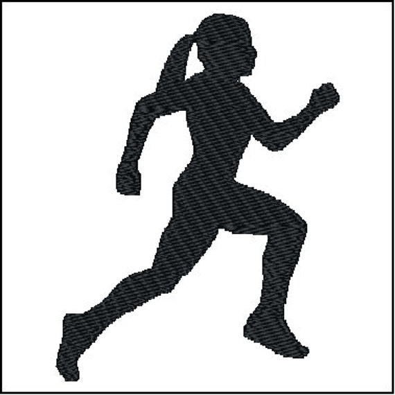 Runner Embroidery Design Etsy