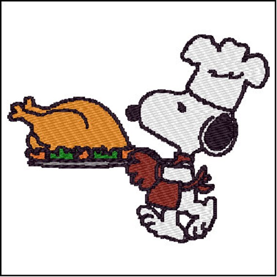 snoopy thanksgiving embroidery pattern