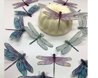 15 Wafer Paper Dragonflies - Pre-Cut & Edible