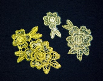 FLOWER APPLIQUE Sugar Laces - Ready To Use & Edible - Cakes, Cupcakes, Or Cookies