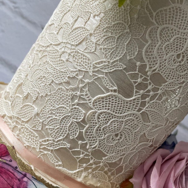 ONE EXTRA LARGE 3D Rose Design Cake Lace
