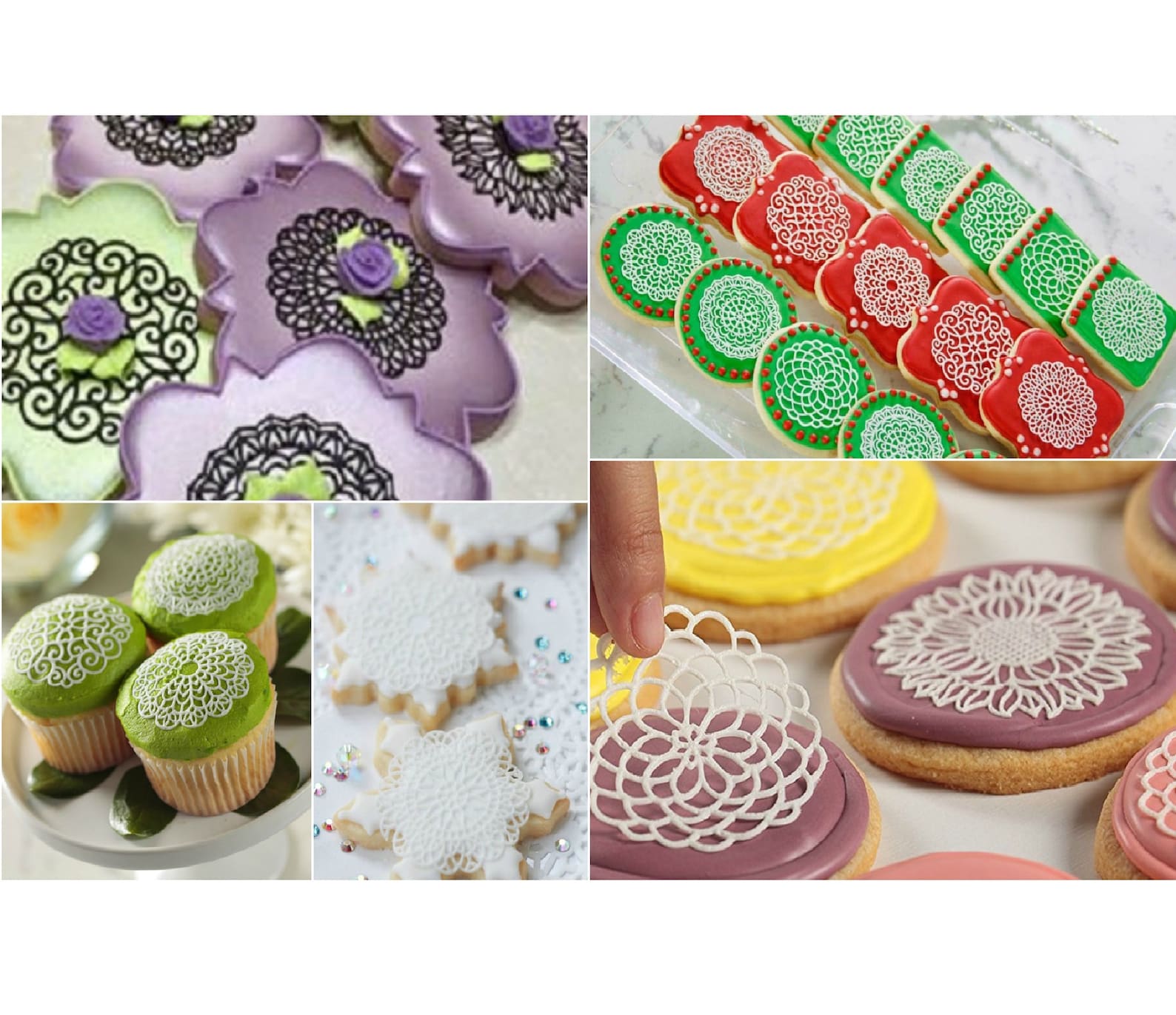 VARIOUS SHAPES EDIBLE Sugar Lace Doilies Ready to Use for Etsy