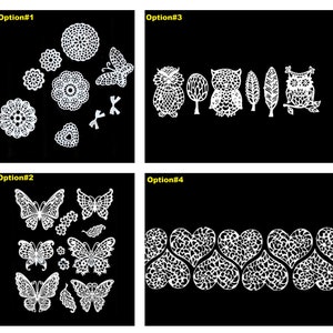 MIX SHAPES Sugar Lace Doilies For Cakes, Cupcakes, Or Cookies