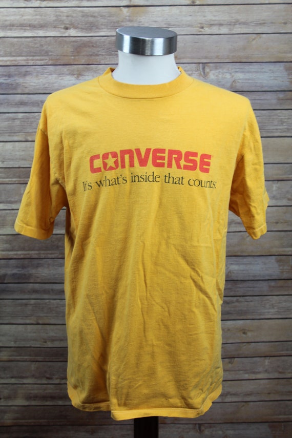 converse t shirt yellow