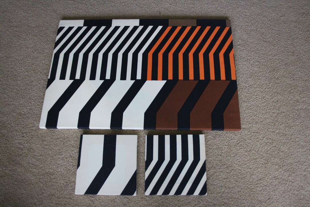 Vintage Circa 1970's Marimekko Katsuji Wakisaka Piano Fabric Framed Art